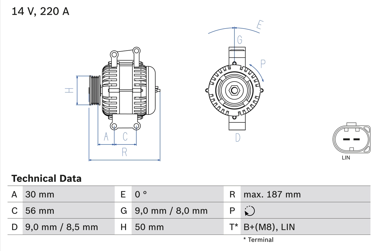 Generaator BOSCH 0 986 047 800