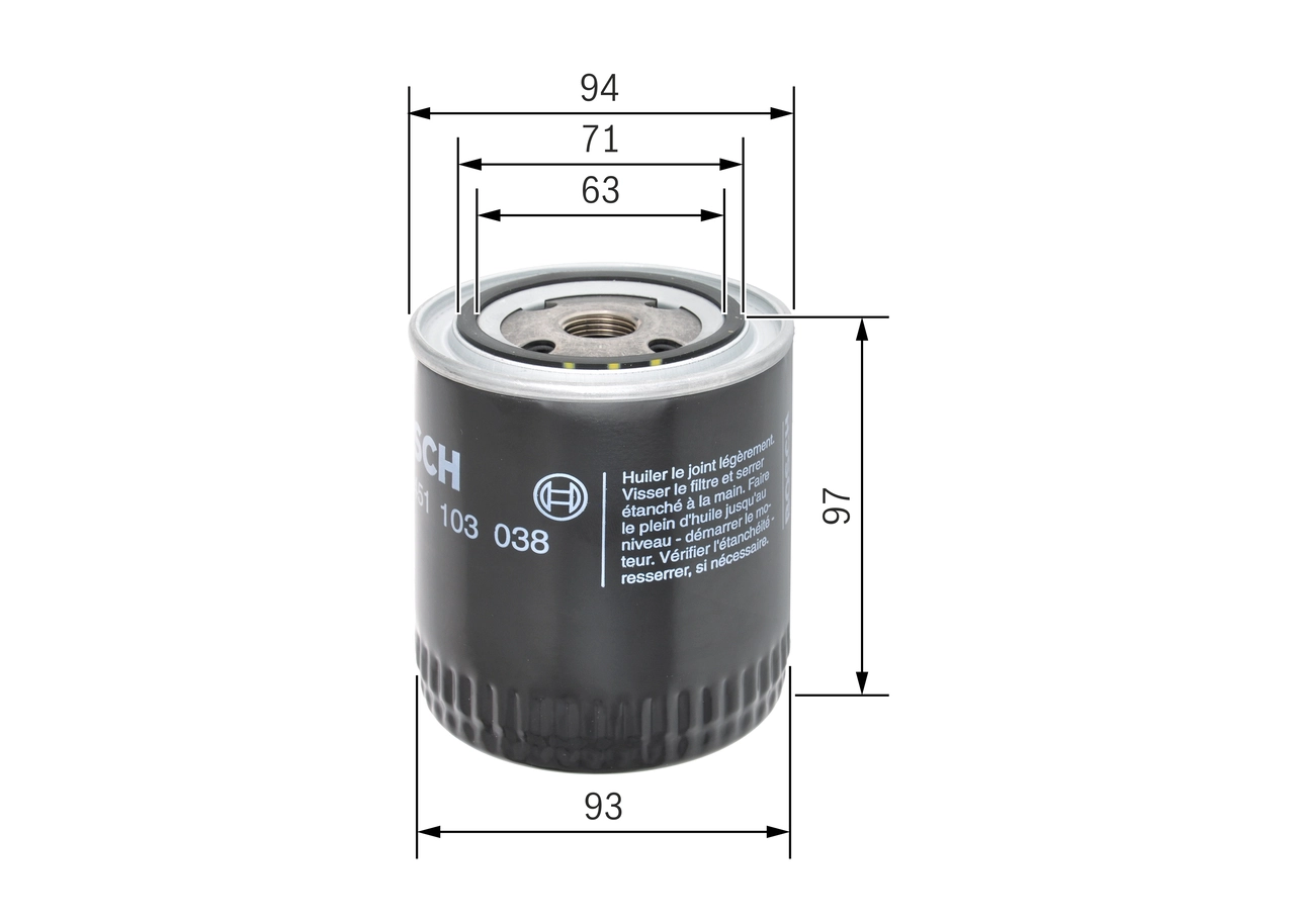 Õlifilter BOSCH 0 451 103 038