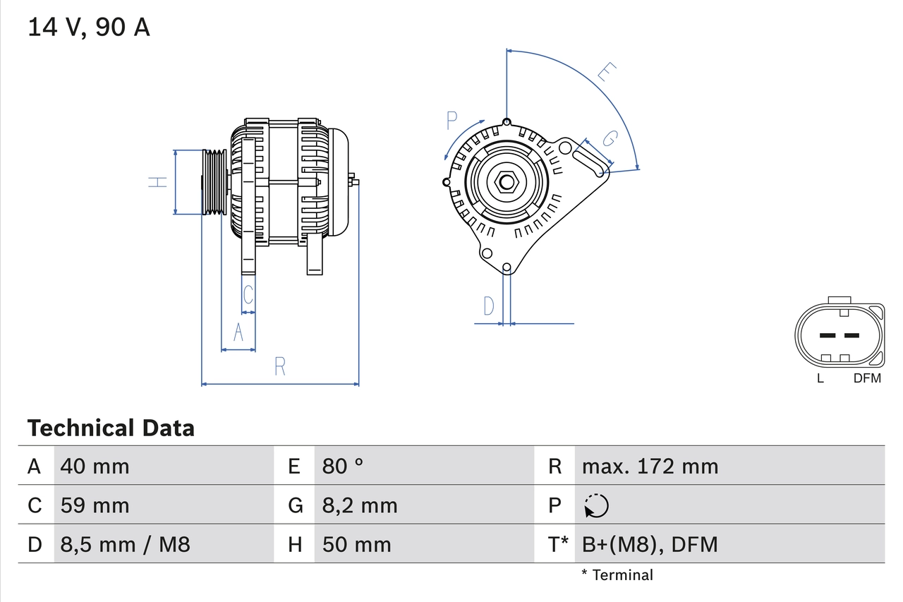 Generaator BOSCH 0 986 084 320