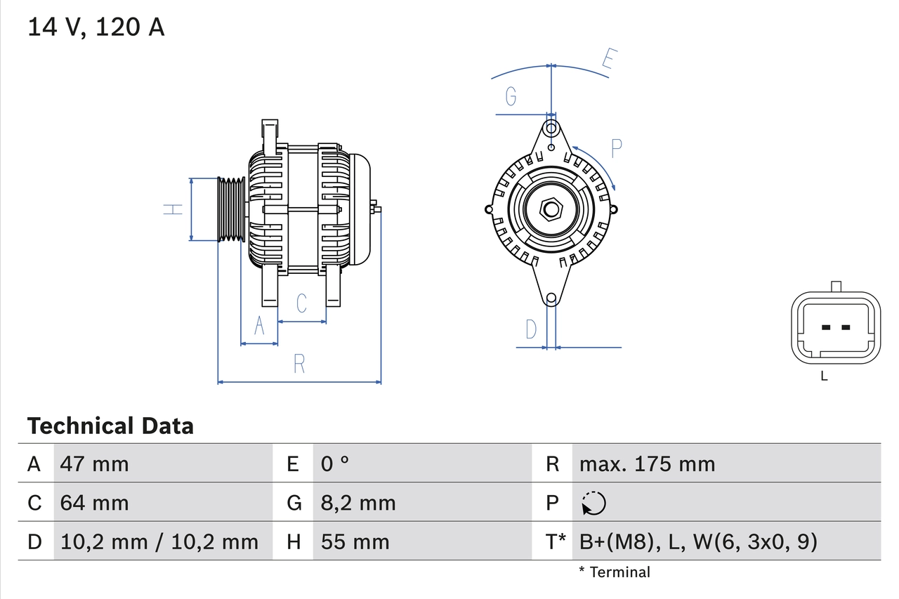 Generaator BOSCH 0 986 049 650