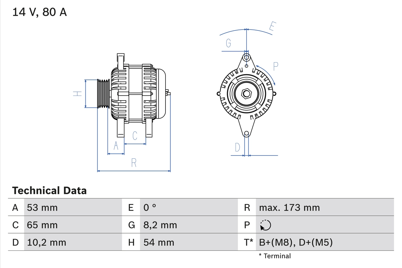 Generaator BOSCH 0 986 041 381