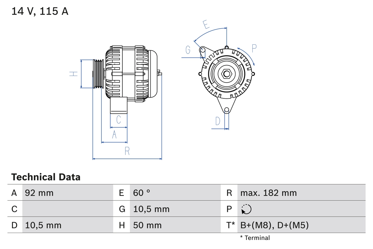 Generaator BOSCH 0 986 037 990