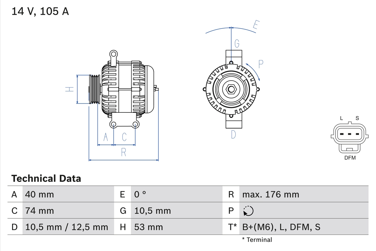 Generaator BOSCH 0 986 042 790