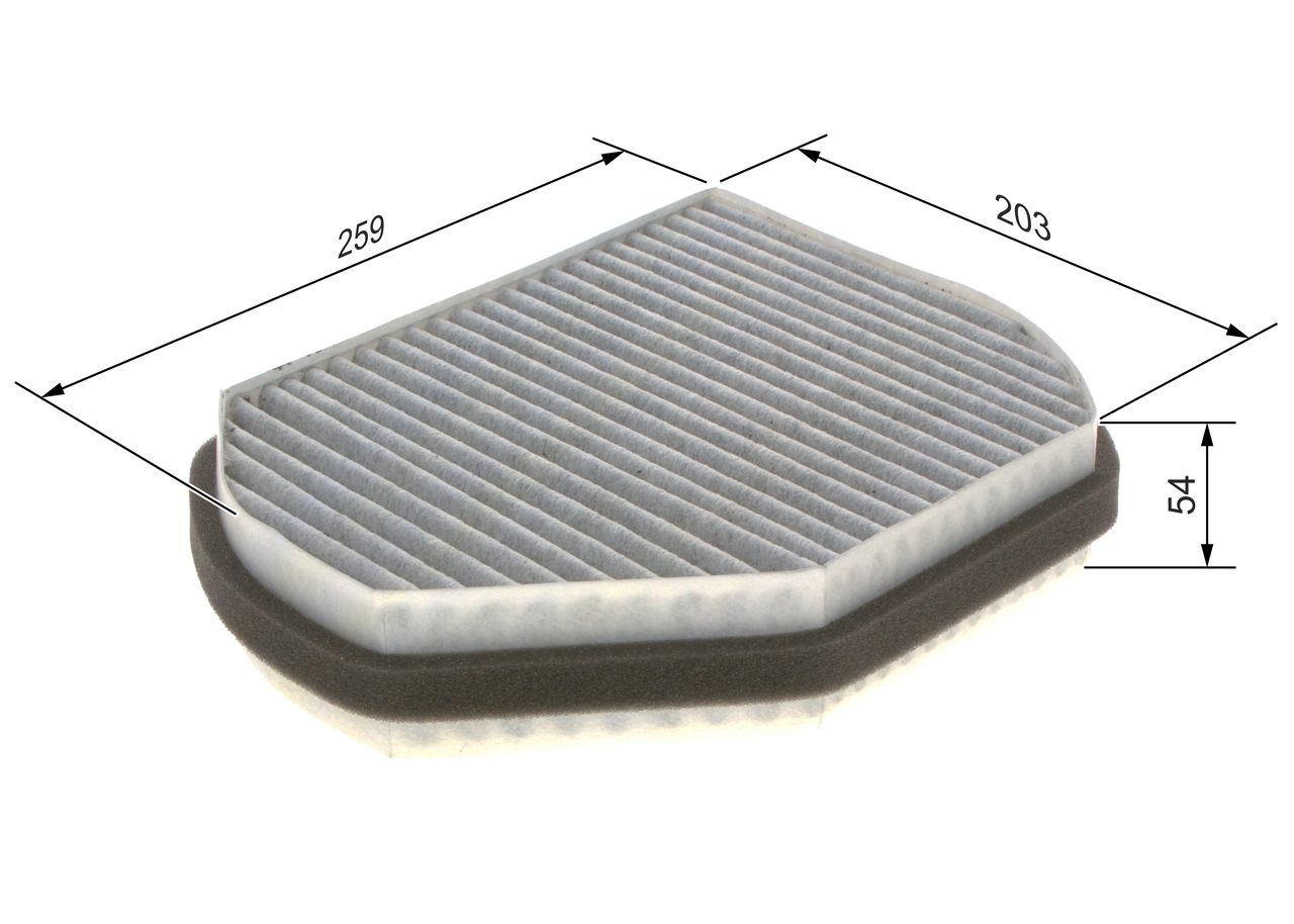 Filter, salongiõhk BOSCH 1 987 432 301