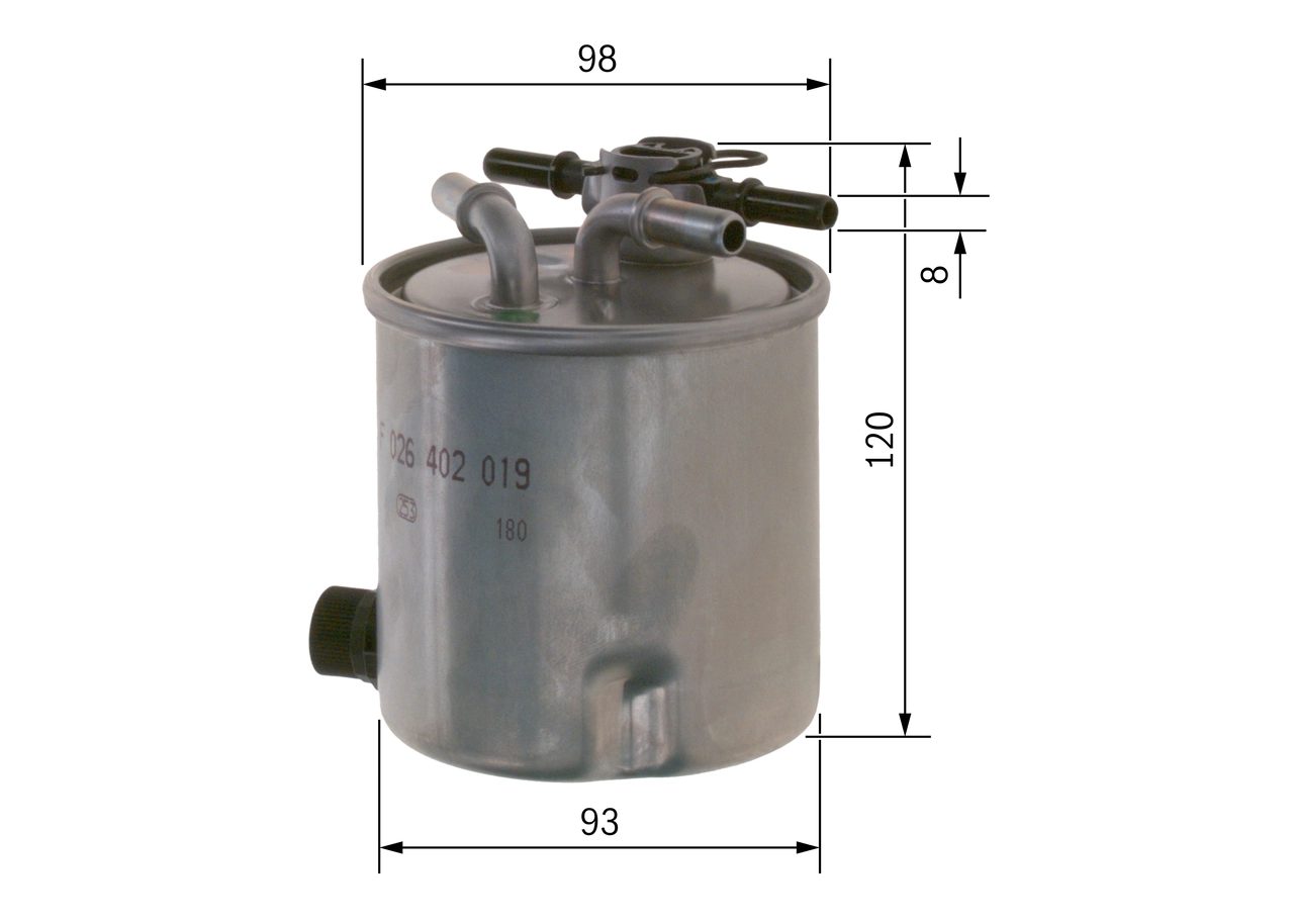 Kütusefilter BOSCH F 026 402 019