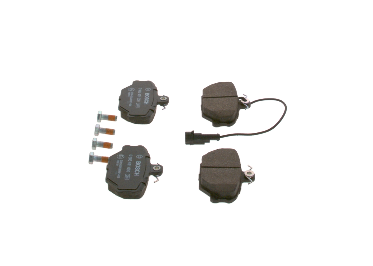 Piduriklotsi komplekt, ketaspidur BOSCH 0 986 491 050