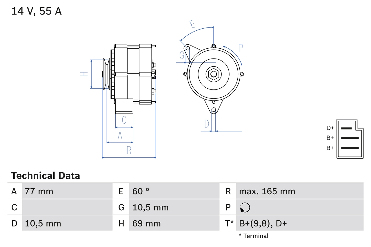 Generaator BOSCH 0 986 031 400