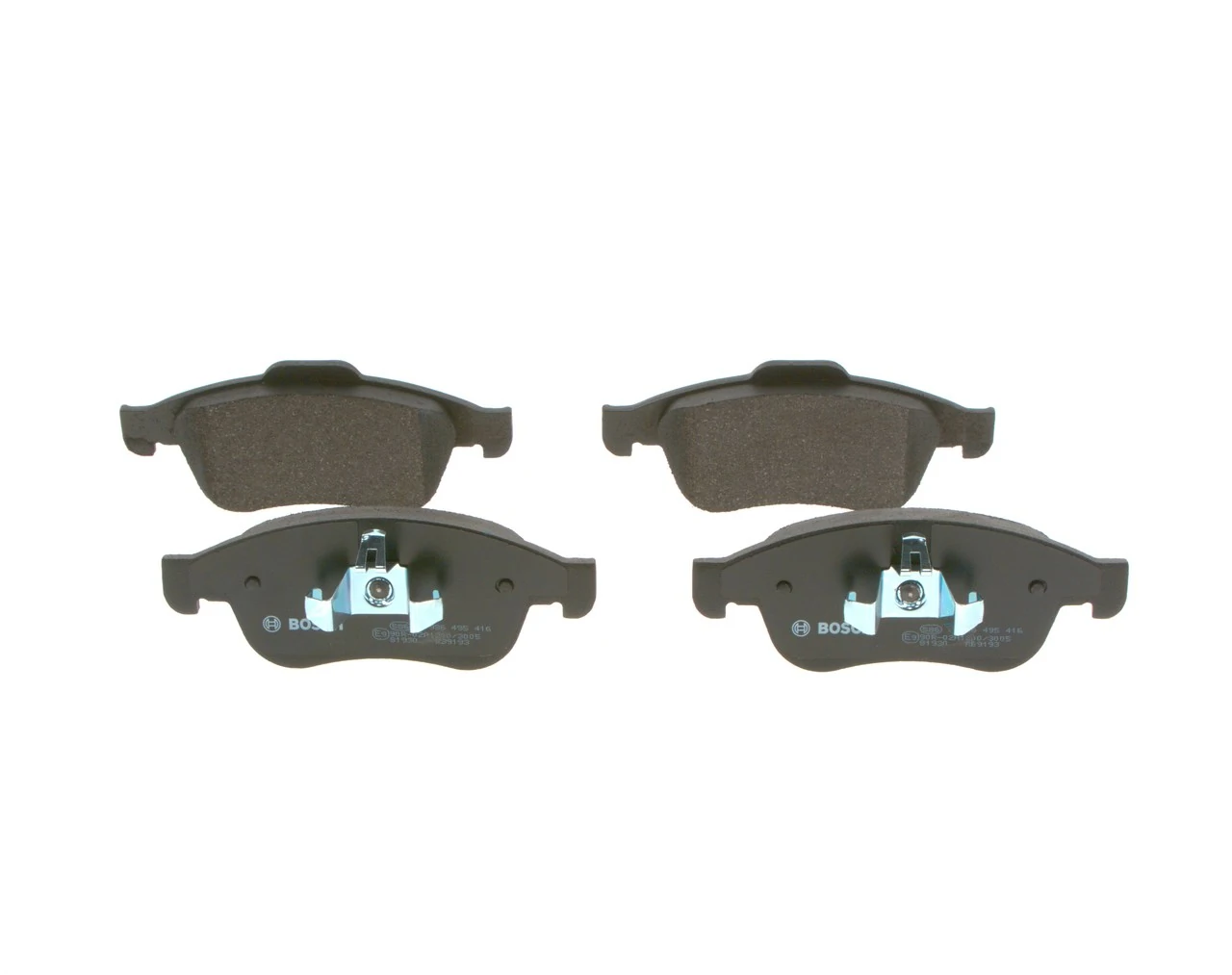 Piduriklotsi komplekt, ketaspidur BOSCH 0 986 495 416