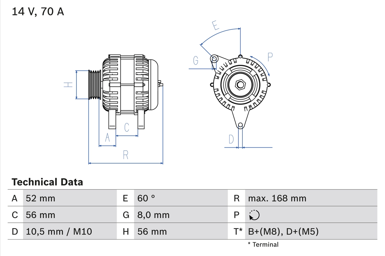Generaator BOSCH 0 986 040 201