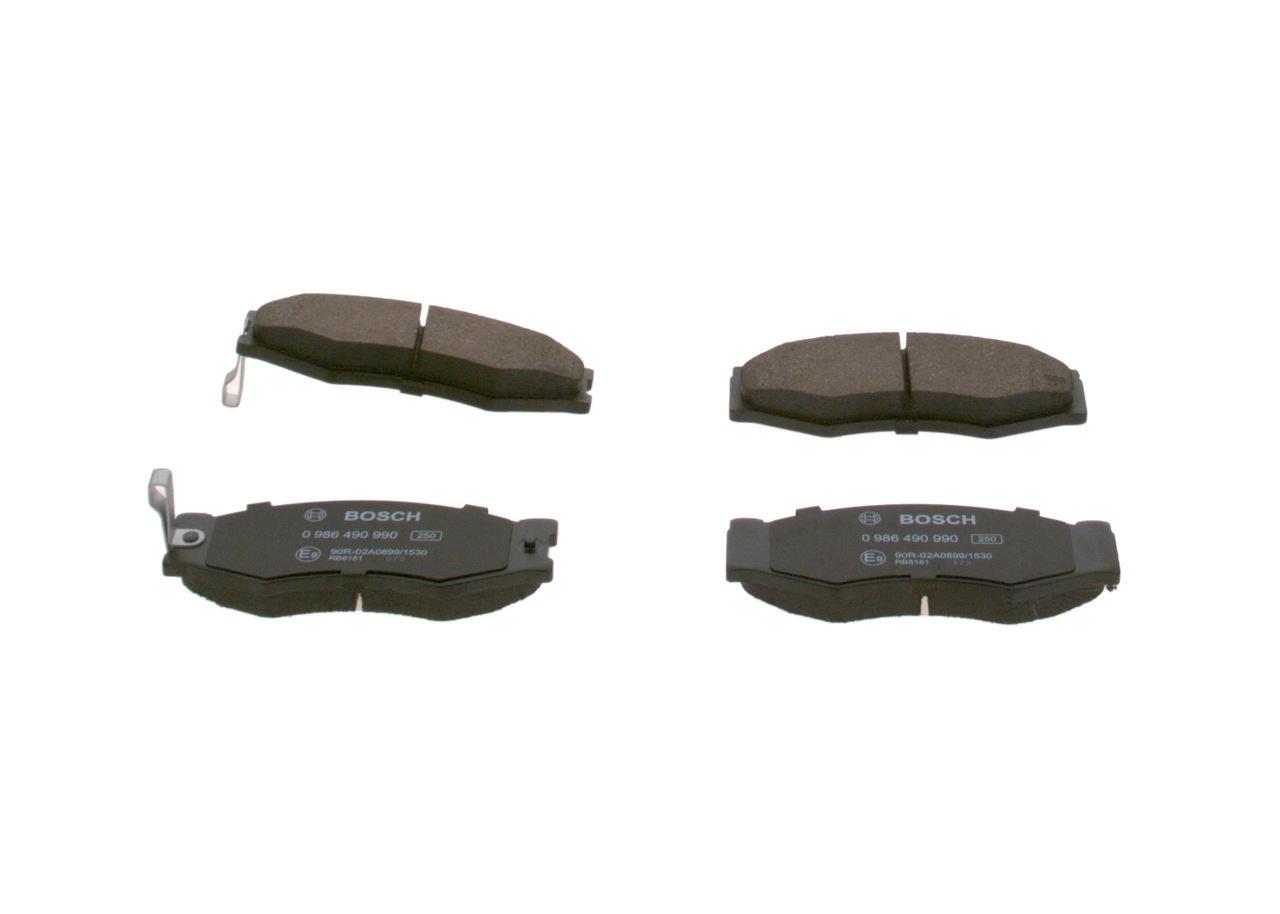 Piduriklotsi komplekt, ketaspidur BOSCH 0 986 490 990