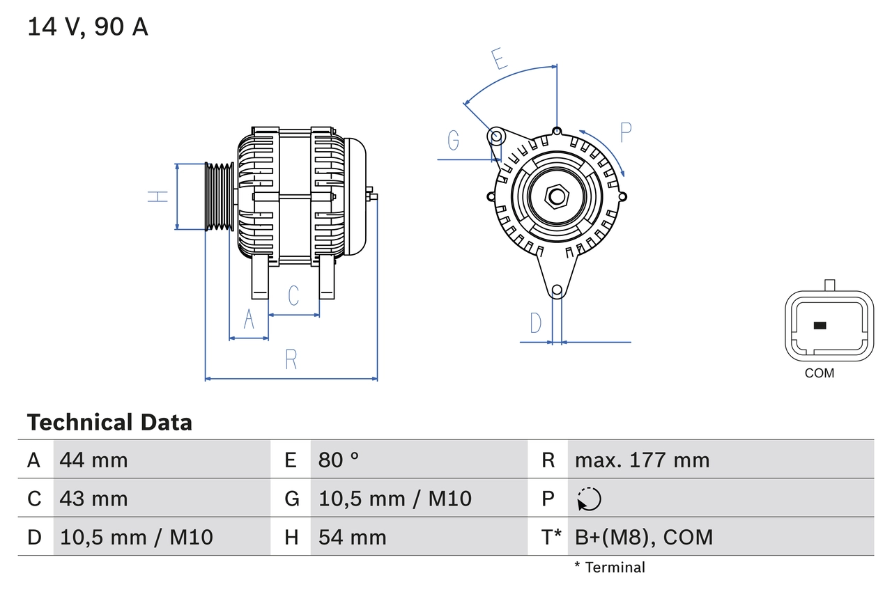 Generaator BOSCH 0 986 083 390