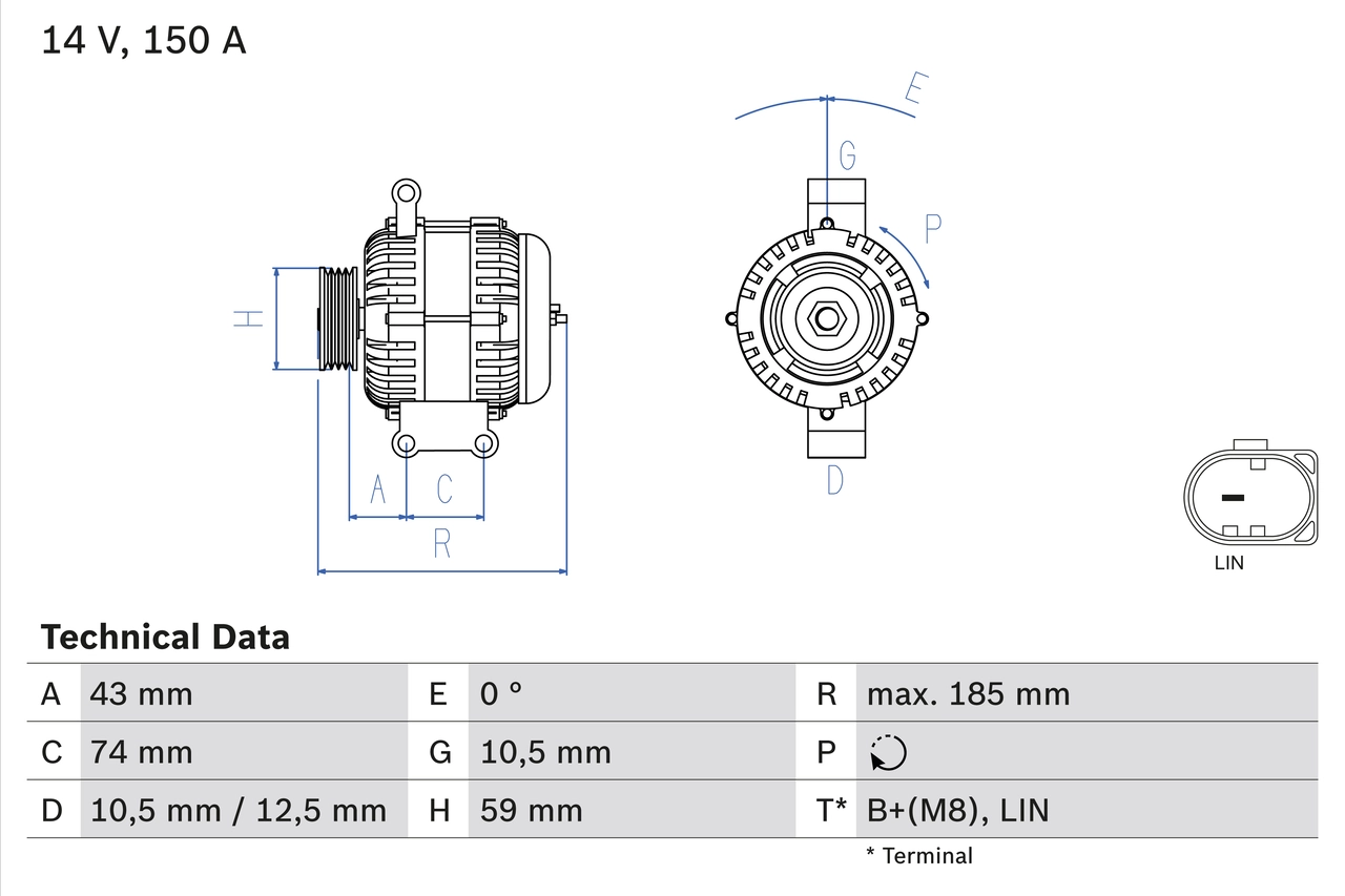 Generaator BOSCH 0 986 082 580