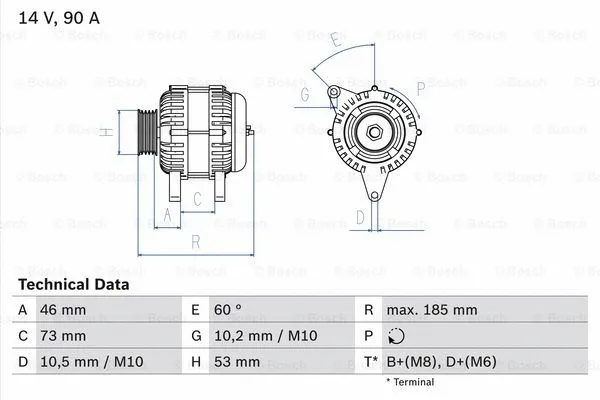Generaator BOSCH 0 986 040 380
