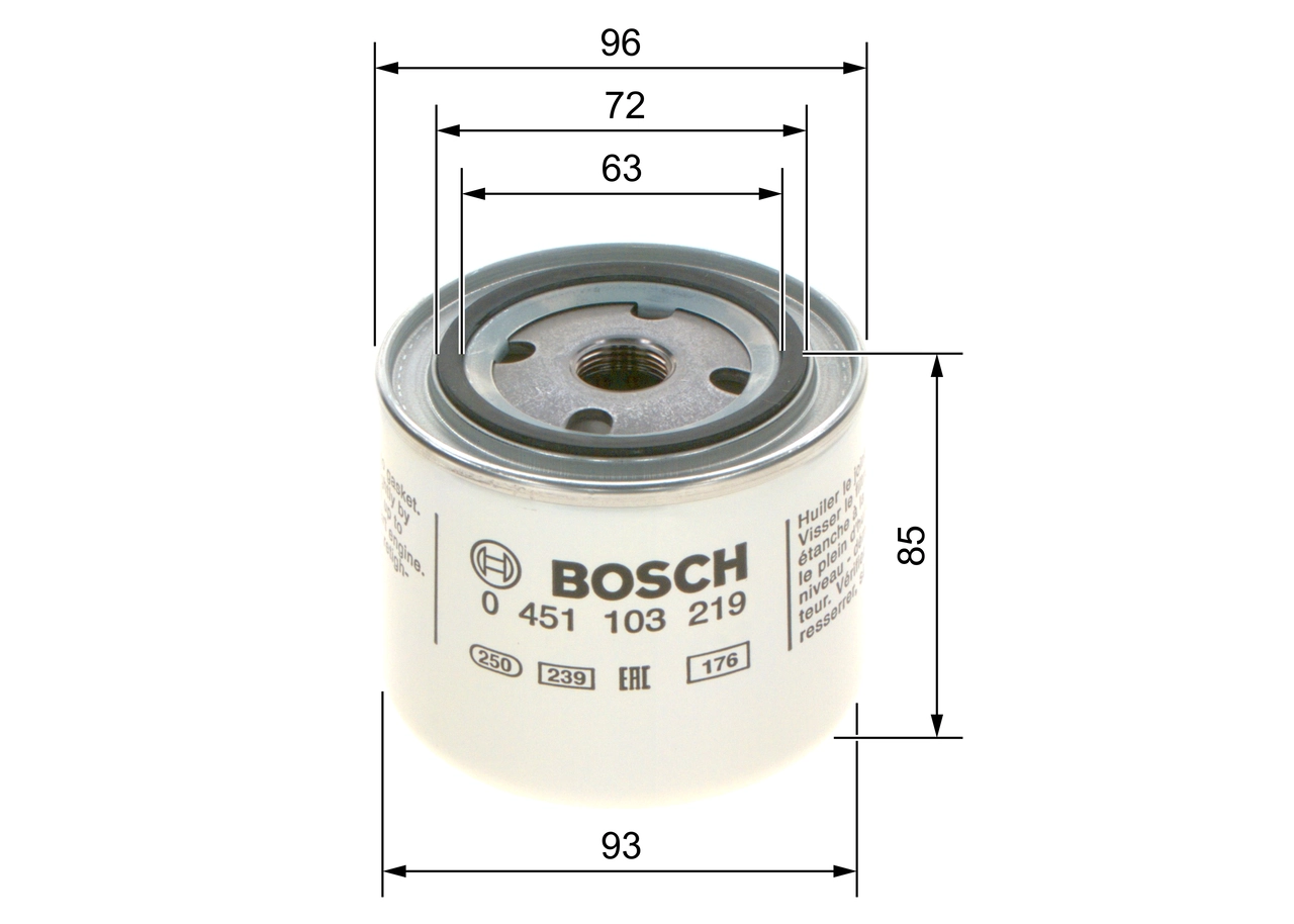 Õlifilter BOSCH 0 451 103 219