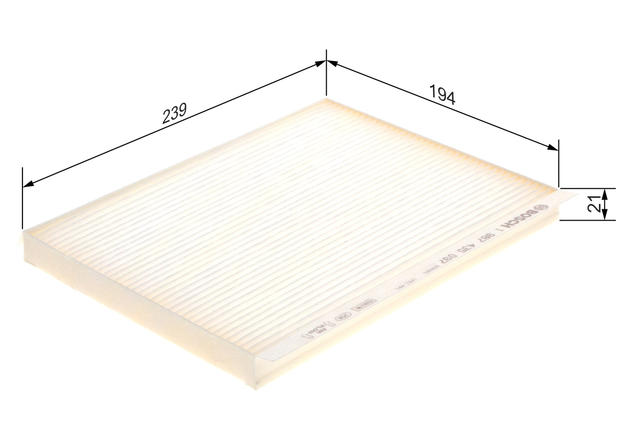 Filter, salongiõhk BOSCH 1 987 435 097