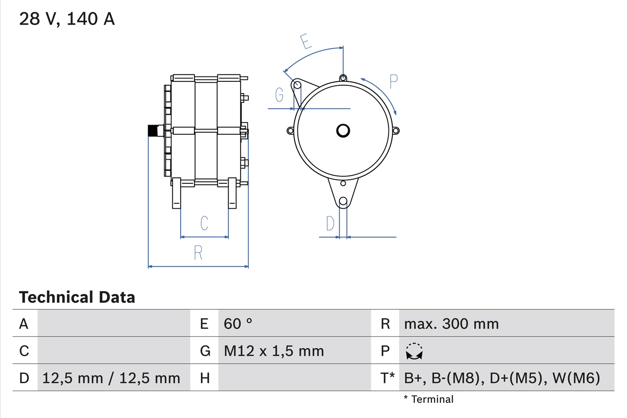 Generaator BOSCH 0 986 045 990