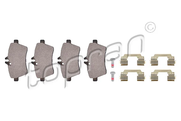 Piduriklotsi komplekt, ketaspidur TOPRAN 401 648