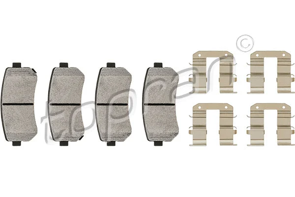 Piduriklotsi komplekt, ketaspidur TOPRAN 820 280