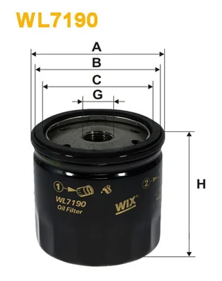 Õlifilter WIX FILTERS WL7190