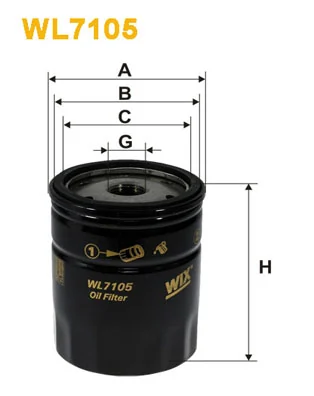 Õlifilter WIX FILTERS WL7105