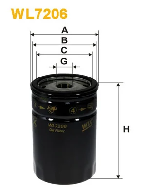 Õlifilter WIX FILTERS WL7206