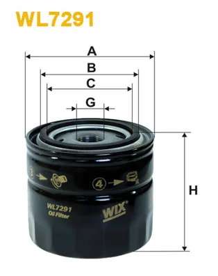 Õlifilter WIX FILTERS WL7291