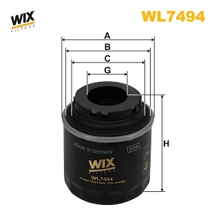 Õlifilter WIX FILTERS WL7494
