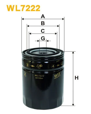 Õlifilter WIX FILTERS WL7222