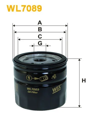 Õlifilter WIX FILTERS WL7089