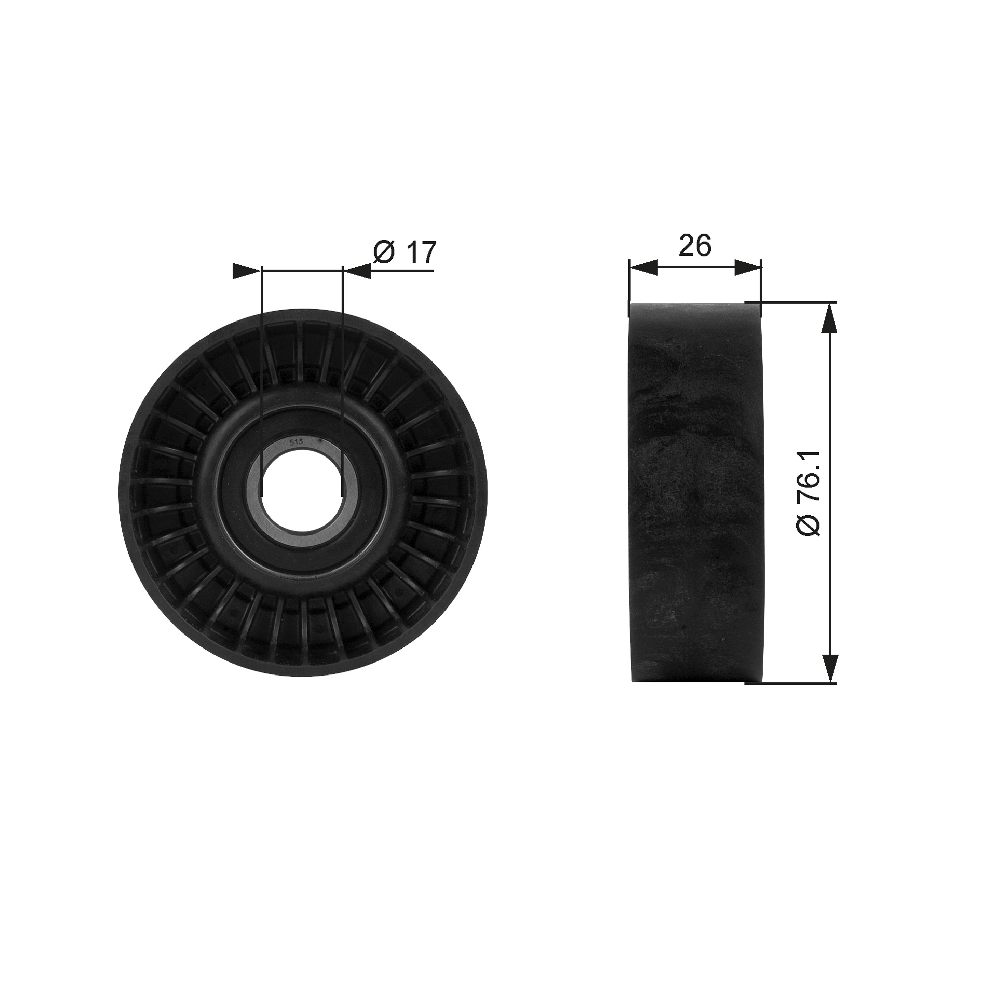 Seade-/juhtrull, soonrihm GATES T38015