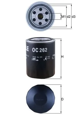 Õlifilter KNECHT OC 262