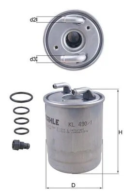 Kütusefilter KNECHT KL 490/1D