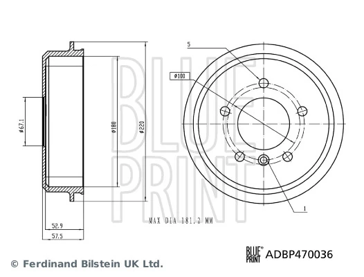 Piduritrummel BLUE PRINT ADBP470036