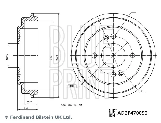 Piduritrummel BLUE PRINT ADBP470050