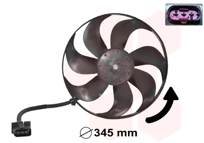 Ventilaator, mootorijahutus VAN WEZEL 5888744