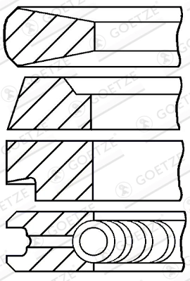 Kolvirõngakomplekt GOETZE ENGINE 08-174600-10