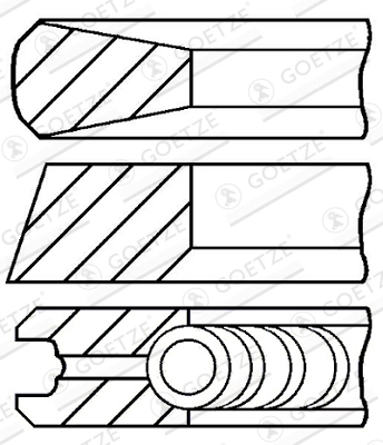 Kolvirõngakomplekt GOETZE ENGINE 08-436708-00