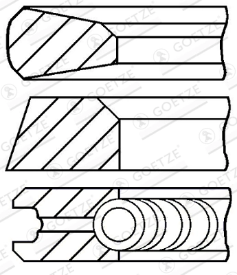 Kolvirõngakomplekt GOETZE ENGINE 08-243600-00