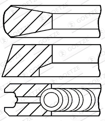 Kolvirõngakomplekt GOETZE ENGINE 08-146300-00