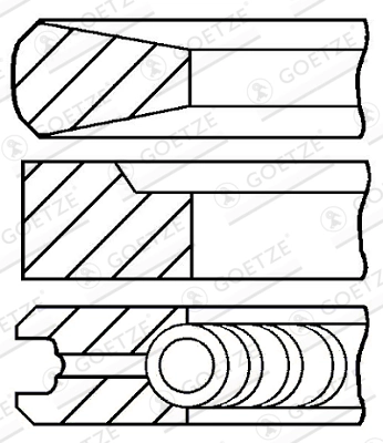 Kolvirõngakomplekt GOETZE ENGINE 08-337500-00