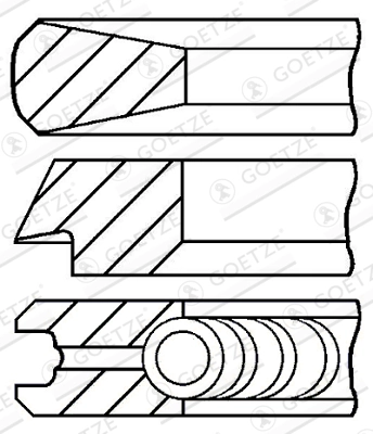 Kolvirõngakomplekt GOETZE ENGINE 08-431100-00