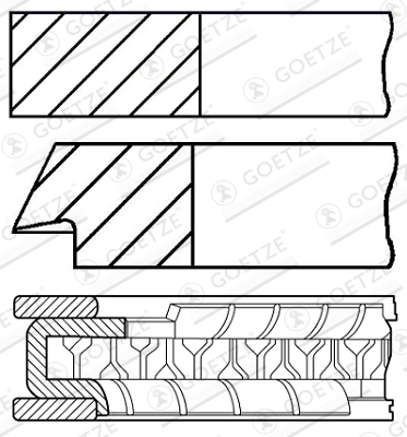 Kolvirõngakomplekt GOETZE ENGINE 08-429407-00