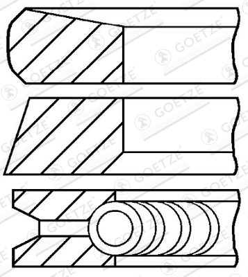 Kolvirõngakomplekt GOETZE ENGINE 08-127400-00