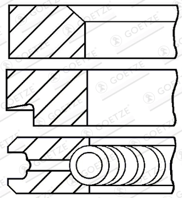 Kolvirõngakomplekt GOETZE ENGINE 08-438500-00