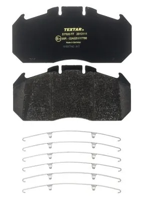 Piduriklotsi komplekt, ketaspidur TEXTAR 2913111