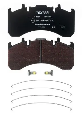 Piduriklotsi komplekt, ketaspidur TEXTAR 2917704