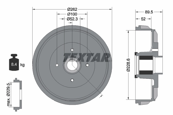 Piduritrummel TEXTAR 94047400
