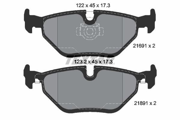 Piduriklotsi komplekt, ketaspidur TEXTAR 2169103