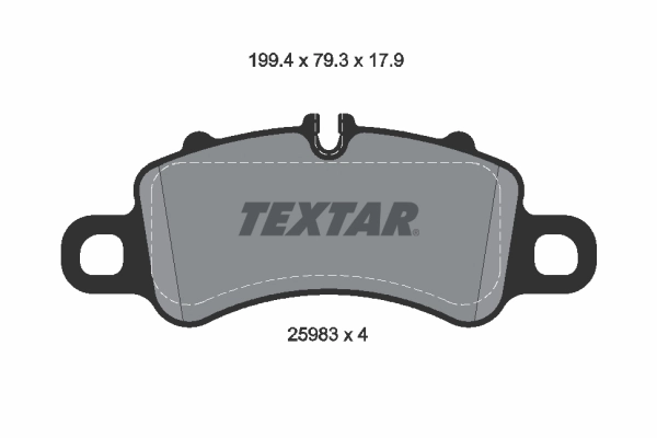 Piduriklotsi komplekt, ketaspidur TEXTAR 2598303