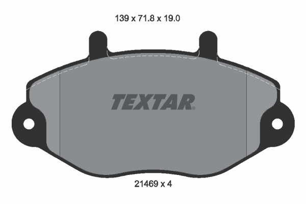 Piduriklotsi komplekt, ketaspidur TEXTAR 2146901